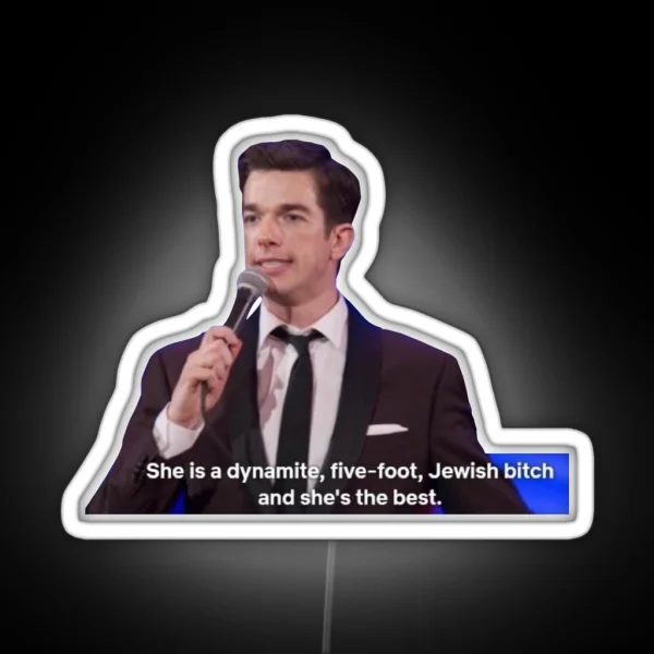 John Mulaney Jewish RGB Neon Sign
