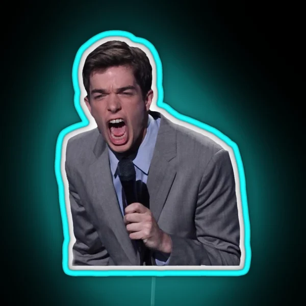 John Mulaney Yelling RGB Neon Sign