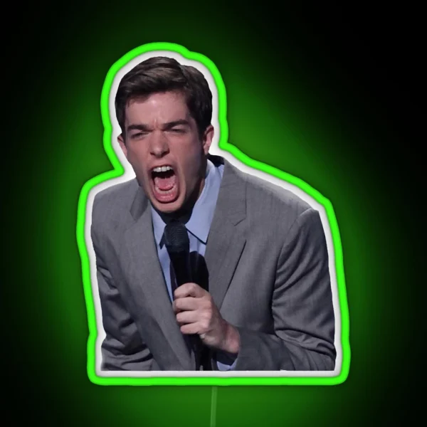 John Mulaney Yelling RGB Neon Sign