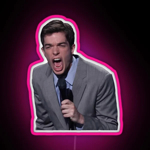John Mulaney Yelling RGB Neon Sign