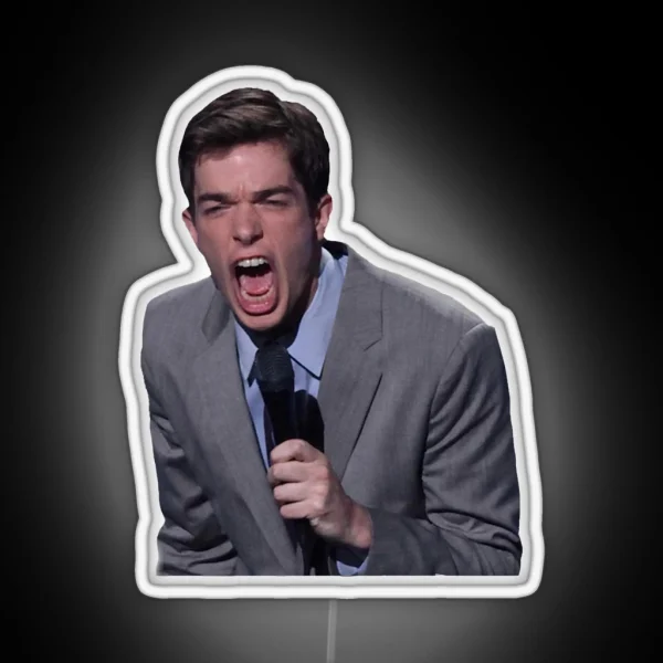 John Mulaney Yelling RGB Neon Sign