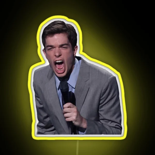 John Mulaney Yelling RGB Neon Sign