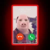 Quirky Humorous John Pork is Calling You Home Decor Sign