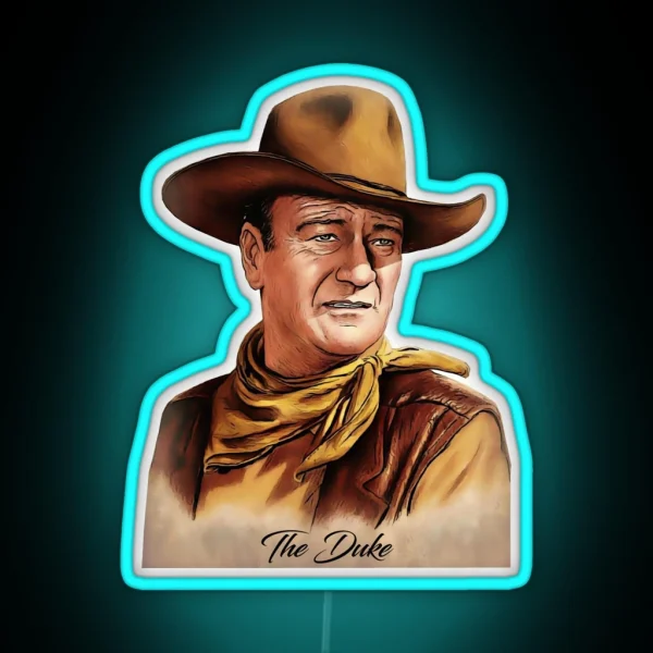 John Wayne The Duke RGB Neon Sign