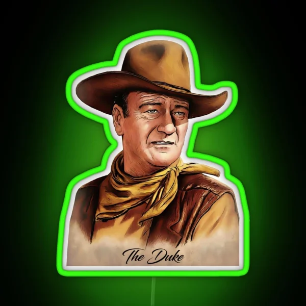John Wayne The Duke RGB Neon Sign