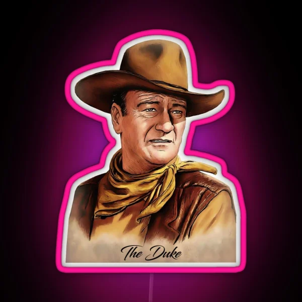 John Wayne The Duke RGB Neon Sign