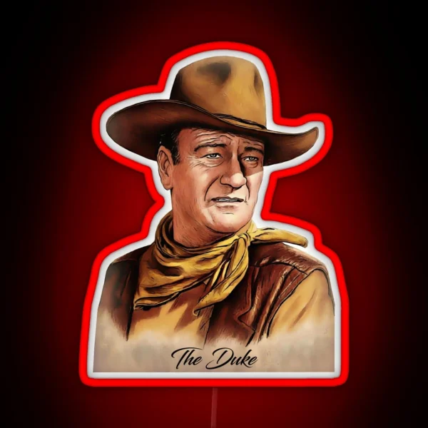 John Wayne The Duke RGB Neon Sign