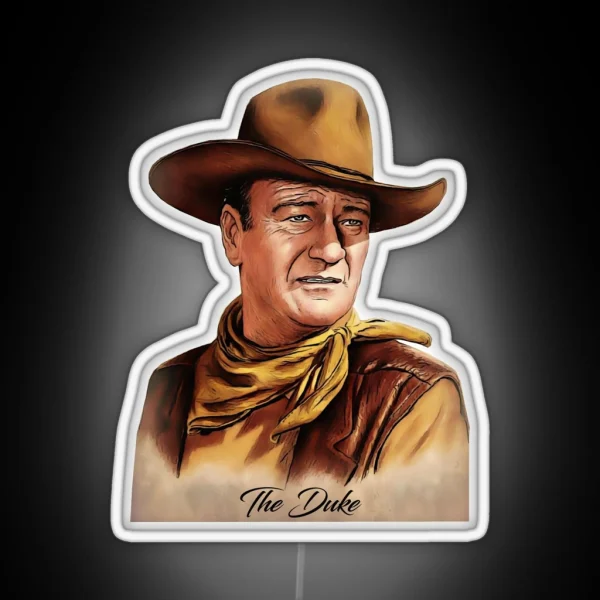 John Wayne The Duke RGB Neon Sign
