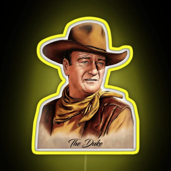 John Wayne The Duke RGB Neon Sign