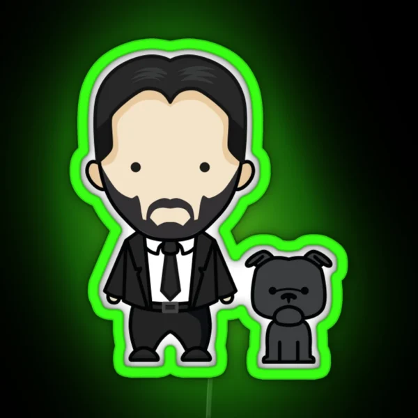 John Wick Art RGB Neon Sign