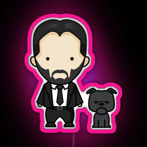 John Wick Art RGB Neon Sign