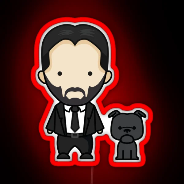 John Wick Art RGB Neon Sign