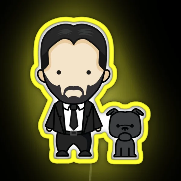 John Wick Art RGB Neon Sign