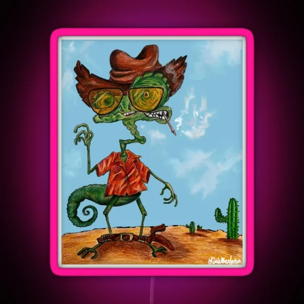 Johnny Depp As That Lizard Dude RGB Neon Sign