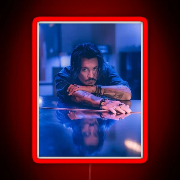 Johnny Depp Blue RGB Neon Sign
