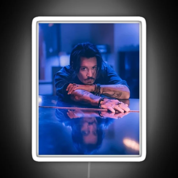 Johnny Depp Blue RGB Neon Sign