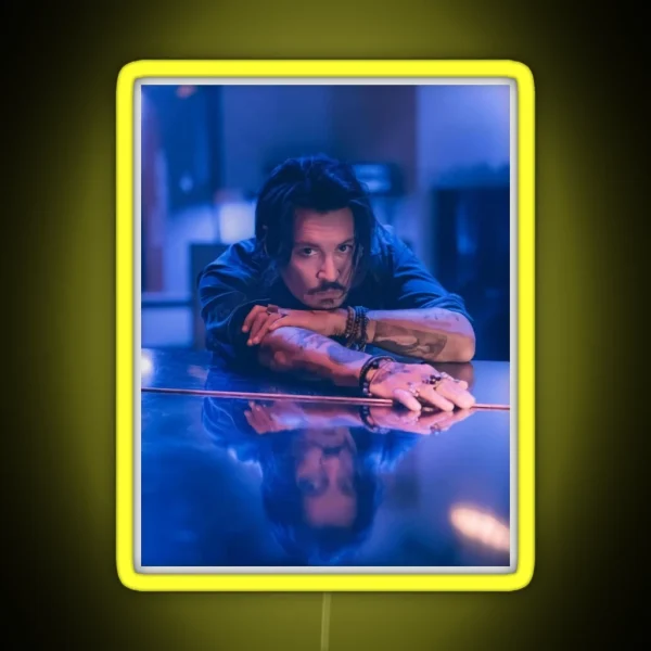 Johnny Depp Blue RGB Neon Sign