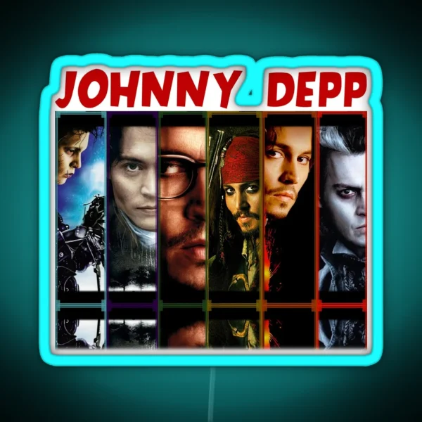 Johnny Depp Character On Film RGB Neon Sign