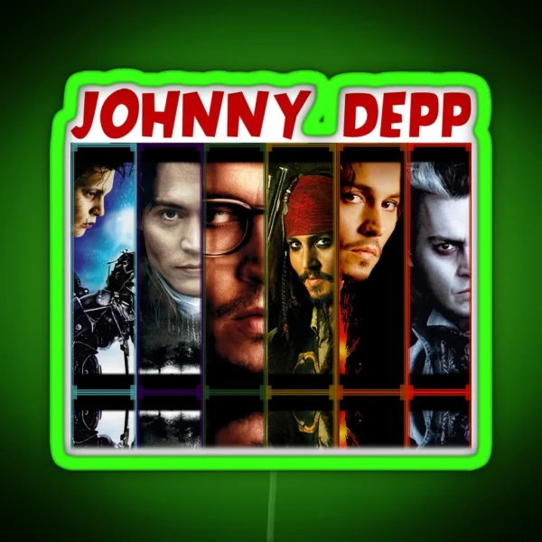 Johnny Depp Character On Film RGB Neon Sign
