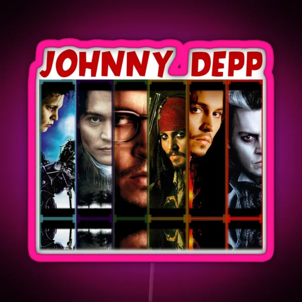 Johnny Depp Character On Film RGB Neon Sign