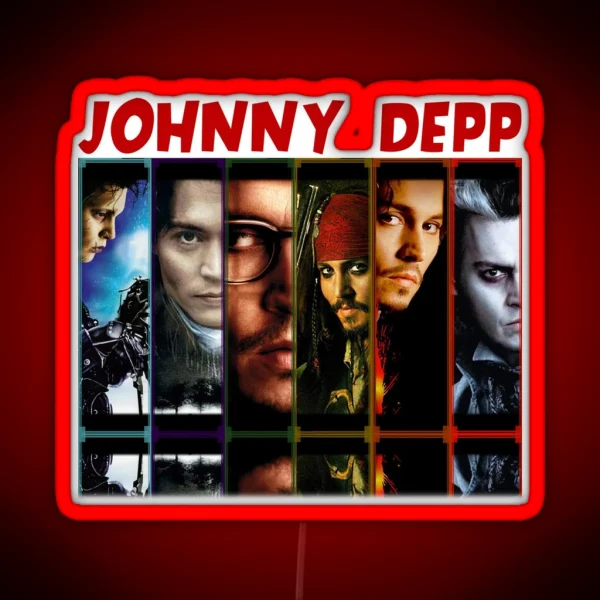 Johnny Depp Character On Film RGB Neon Sign