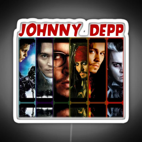 Johnny Depp Character On Film RGB Neon Sign