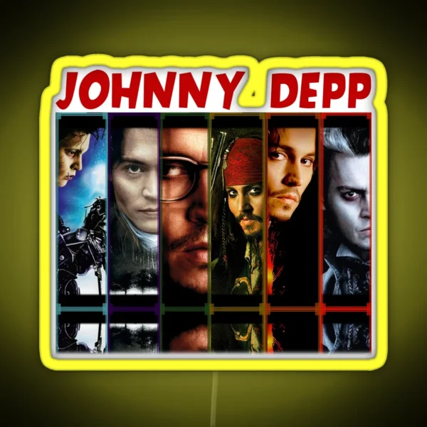Johnny Depp Character On Film RGB Neon Sign