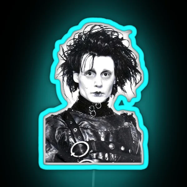 Johnny Depp Edward Scissorhands RGB Neon Sign