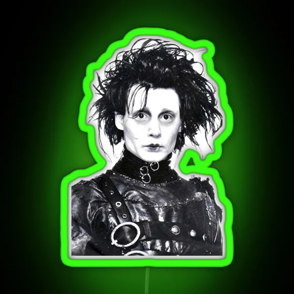 Johnny Depp Edward Scissorhands RGB Neon Sign