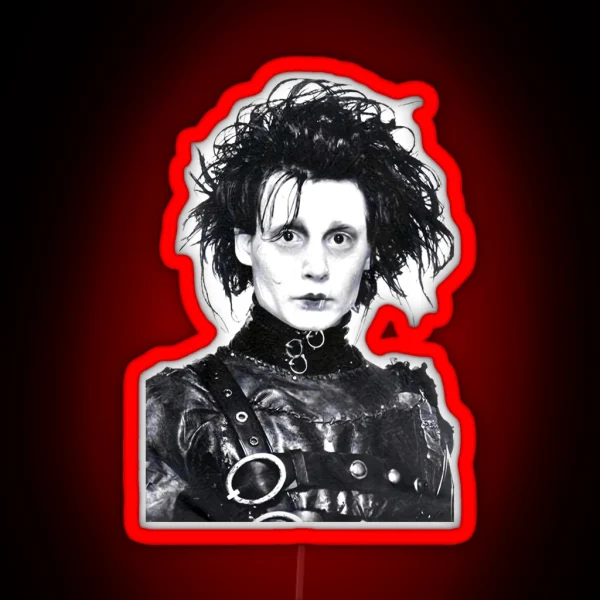 Johnny Depp Edward Scissorhands RGB Neon Sign