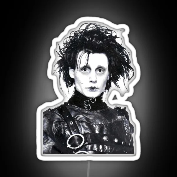 Johnny Depp Edward Scissorhands RGB Neon Sign