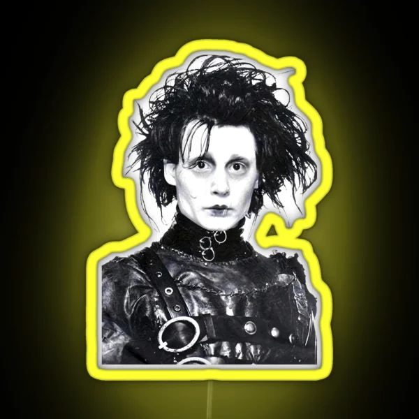 Johnny Depp Edward Scissorhands RGB Neon Sign