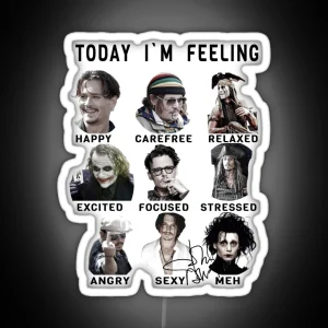 Johnny Depp Funny Feelings RGB Neon Sign