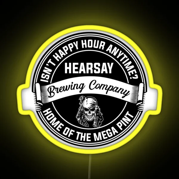 Johnny Depp Hearsay Brewing Company RGB Neon Sign