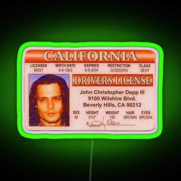 Johnny Depp Led RGB Neon Sign