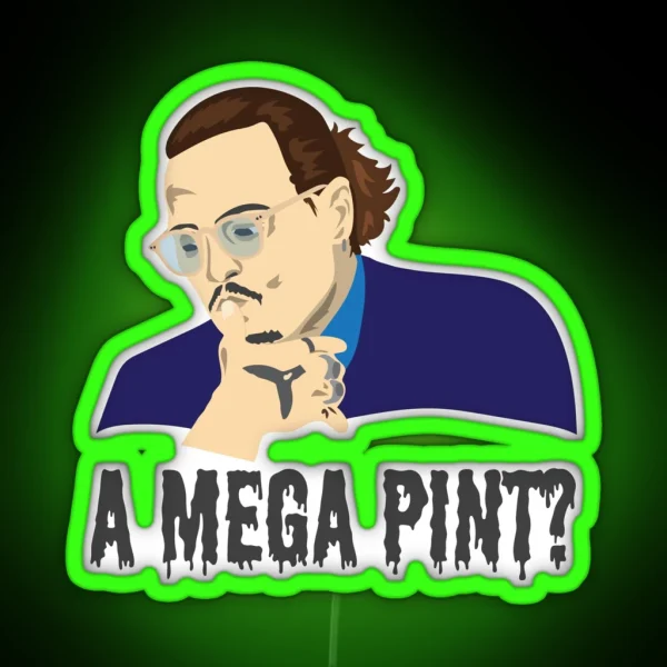 Johnny Depp Merch Mega Pint RGB Neon Sign