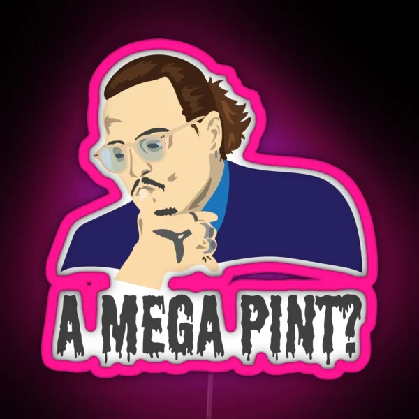 Johnny Depp Merch Mega Pint RGB Neon Sign