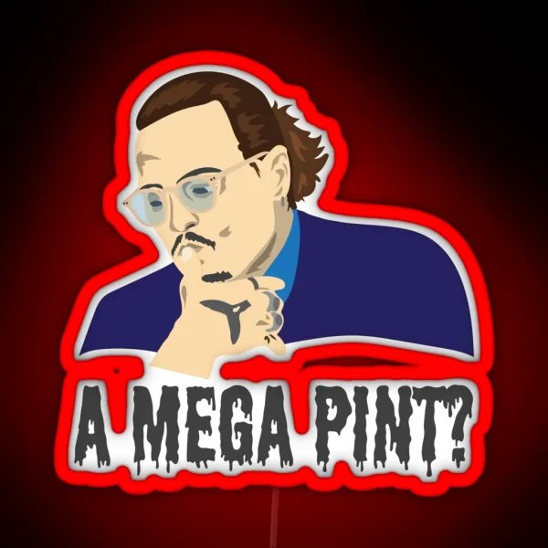 Johnny Depp Merch Mega Pint RGB Neon Sign