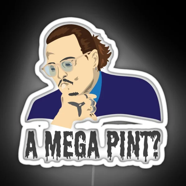 Johnny Depp Merch Mega Pint RGB Neon Sign