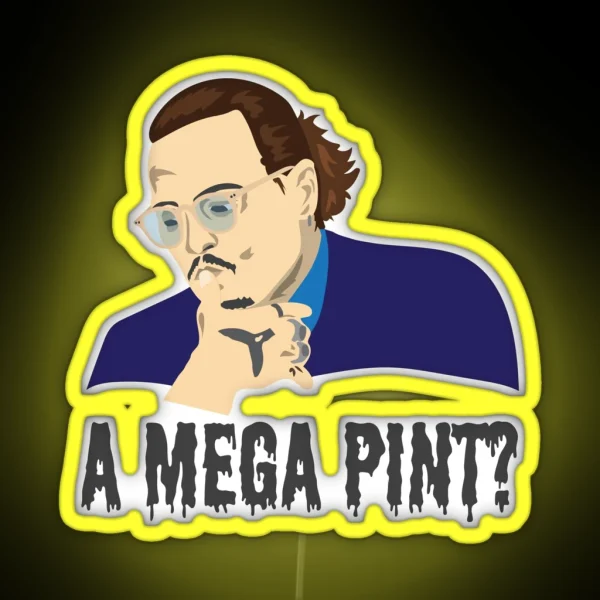 Johnny Depp Merch Mega Pint RGB Neon Sign