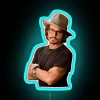 Handcrafted Johnny Depp-inspired RGB neon sign with vintage Hollywood charm