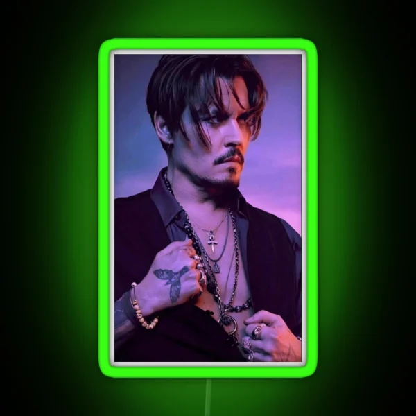 Johnny Depp RGB Neon Sign