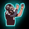 Electric Johnny Football Neon Sign with Color-Changing RGB Lighting Effect