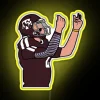 RGB neon football sign with customizable Johnny logo display.