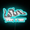 Vibrant JOIN or DIE phrase with RGB color change ability