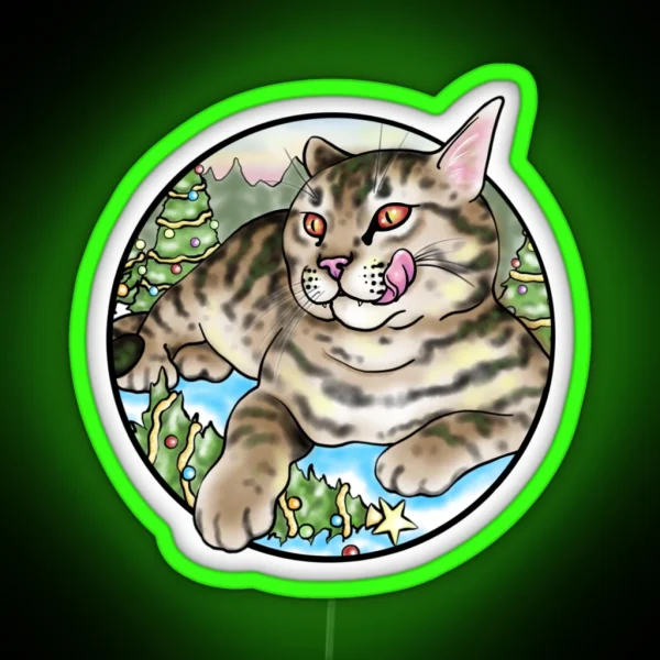 Jolakotturinn The Yule Cat RGB Neon Sign