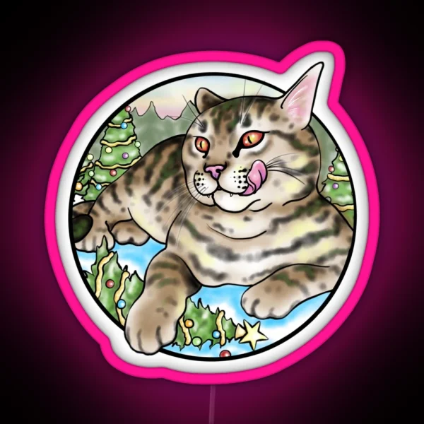 Jolakotturinn The Yule Cat RGB Neon Sign