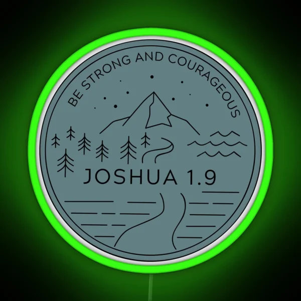 Joshua 1 9 Adventure Blue RGB Neon Sign