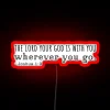 Radiant, Eye-catching, Biblical Inspiration Wall Sign with Neon Lighting Effect