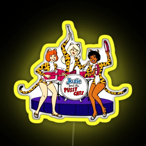 Josie And The Pussycats On Action RGB Neon Sign